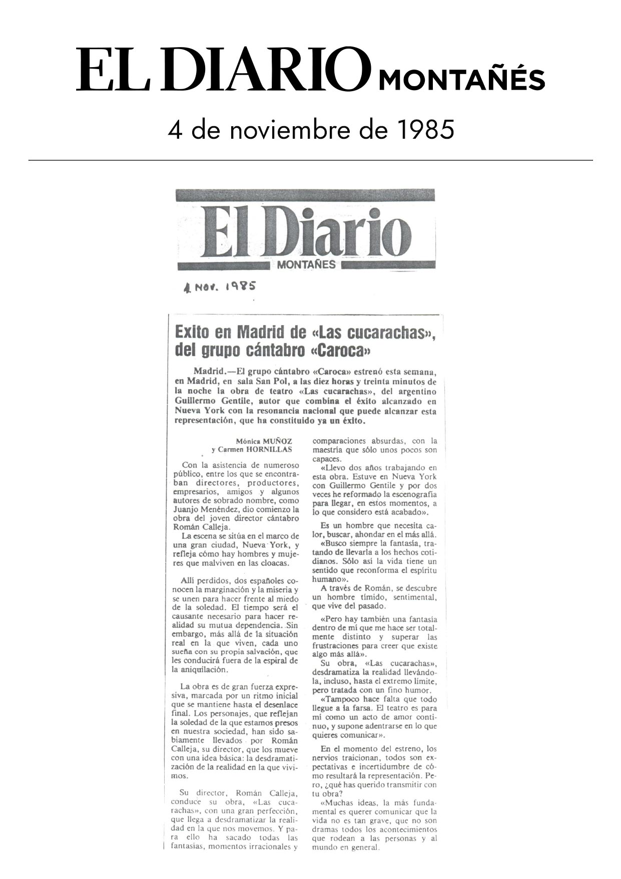 Diario Montañés - 04/11/1985