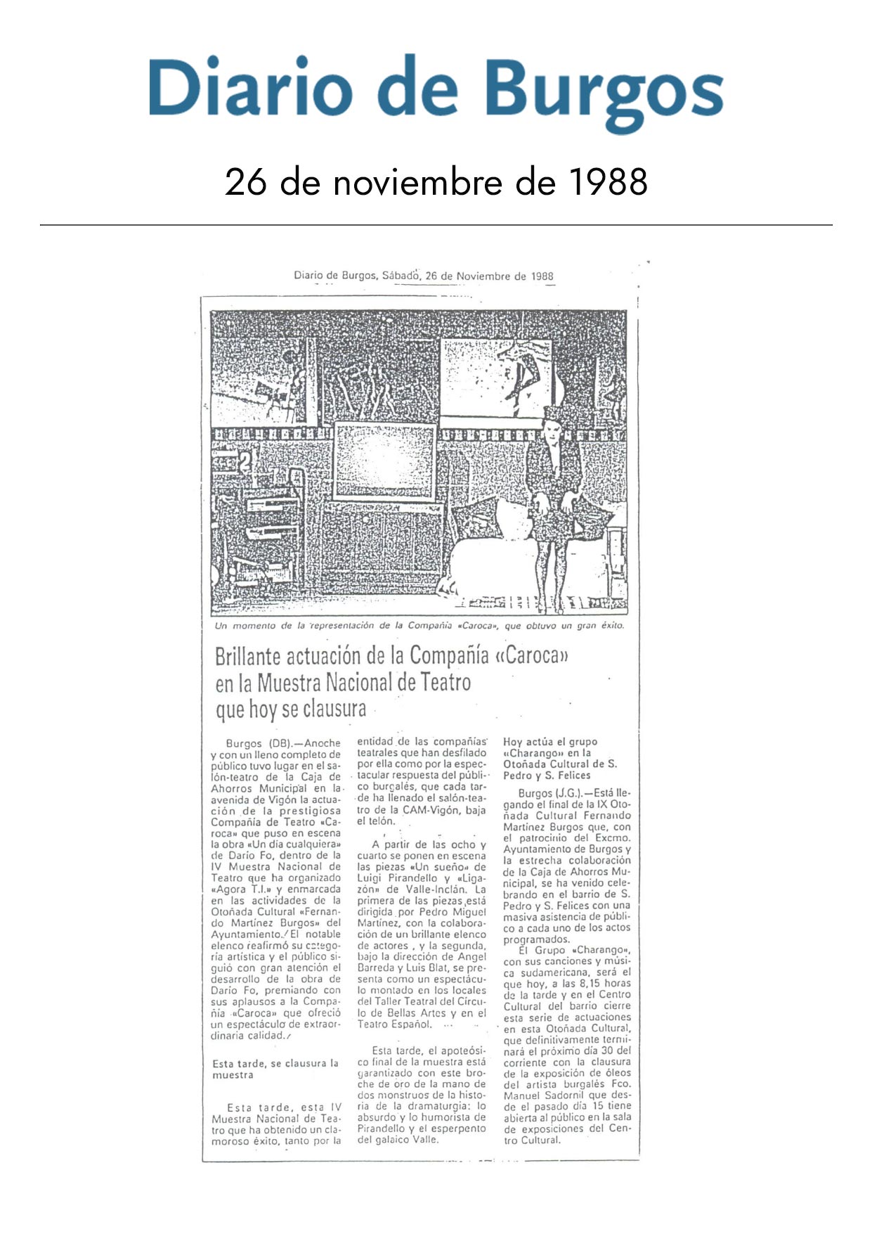 Diario de Burgos - 26/11/1988