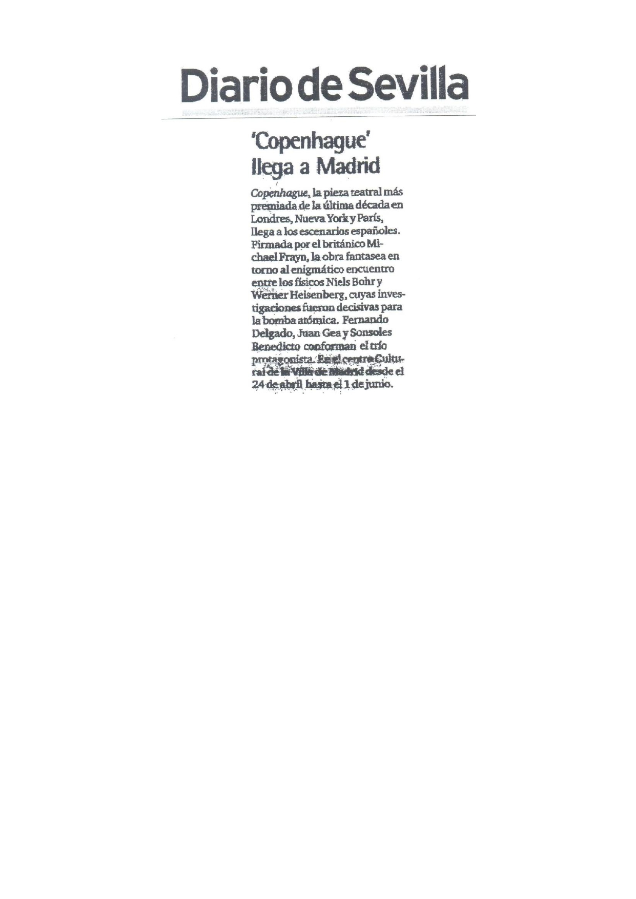El Diario de Sevilla - 17/04/2003