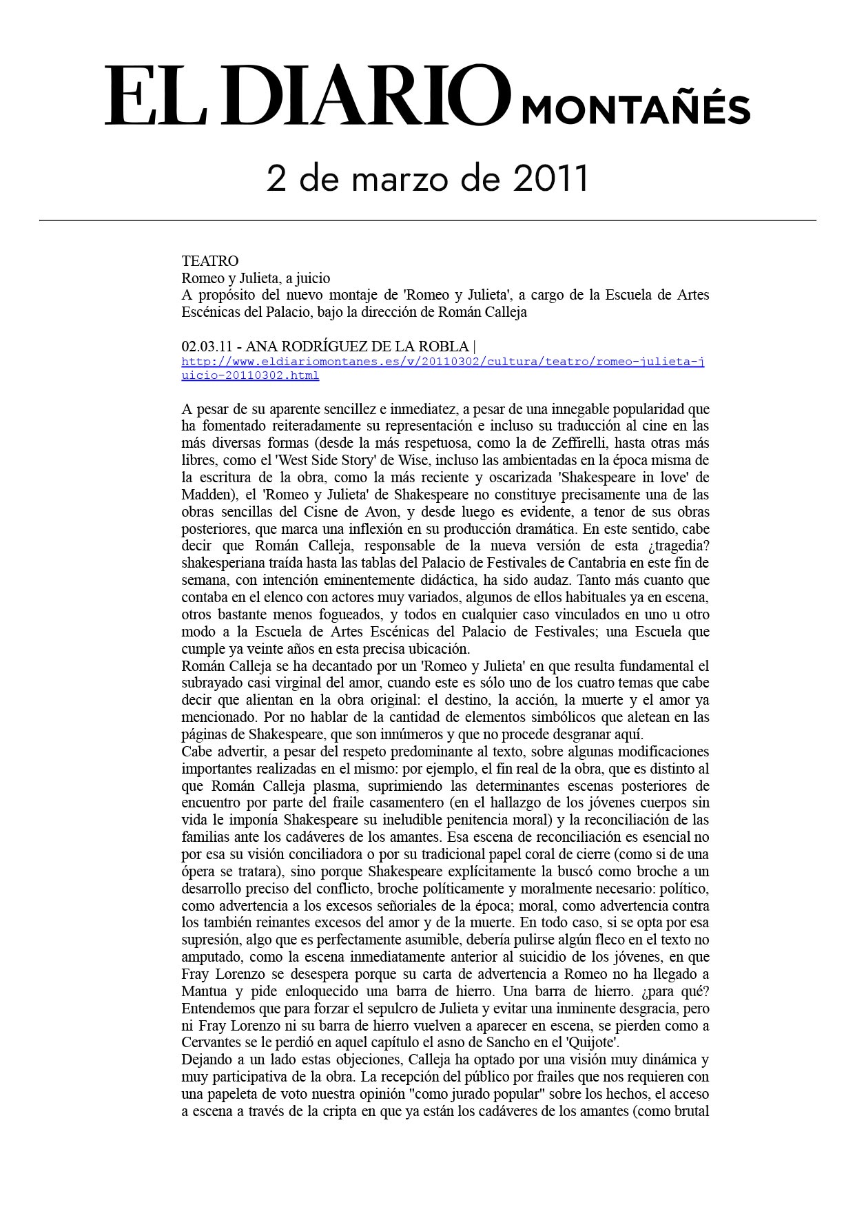 Diario Montañés - 02/03/2011