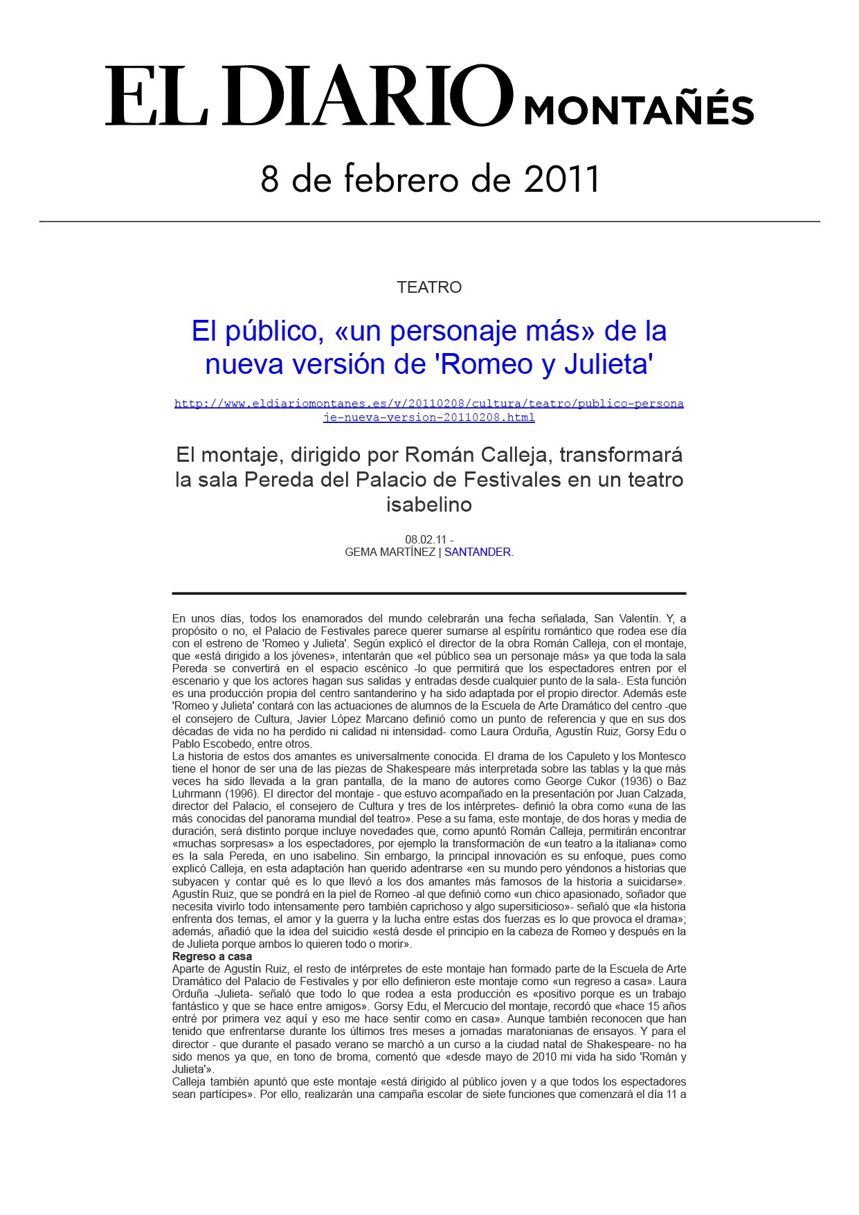 Diario Montañés - 08/02/2011
