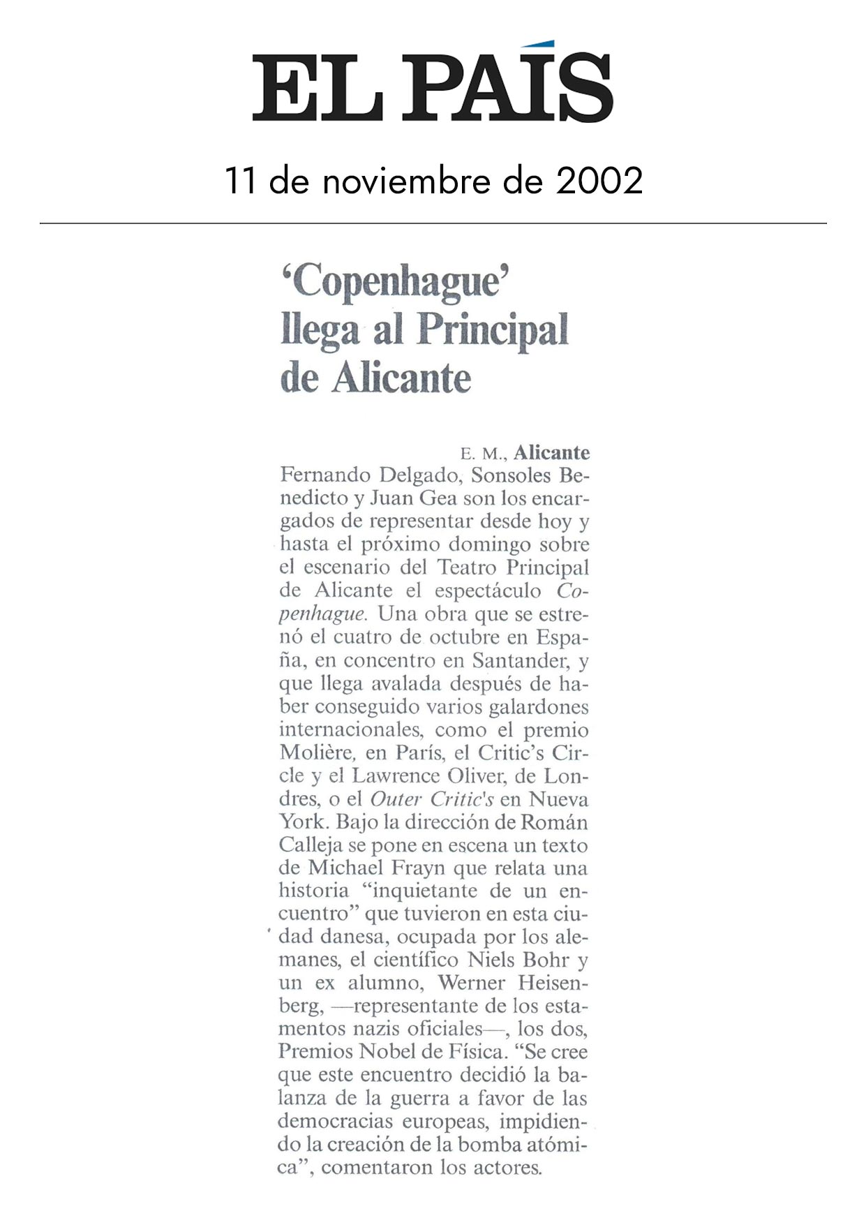El País - 01/11/2002